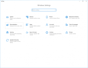 settings control panel update & security